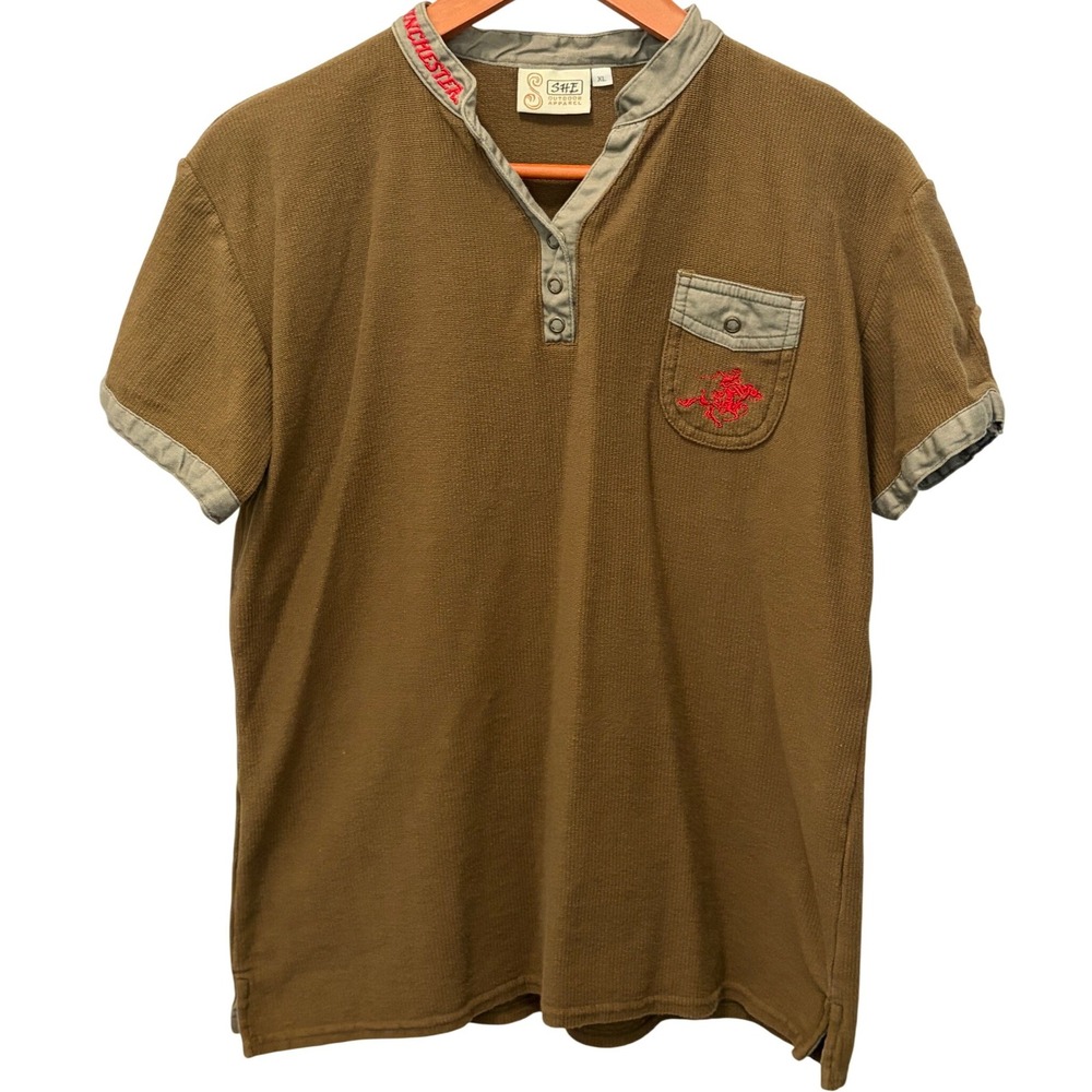 She Outdoor Apparel Olive Green Short-Sleeved Shirt Winchester Women's Size XL